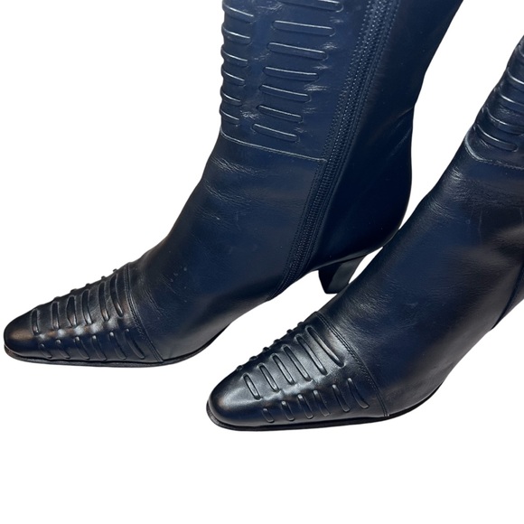 Adrian Troncoso Buenos Aires Black Leather Boots No SizeTag, Fits Like Women’s 6 - Picture 5 of 12